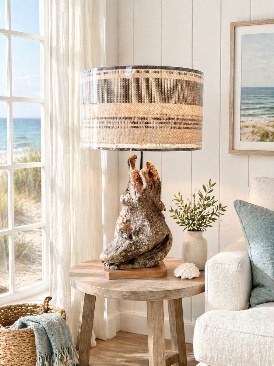 Unique driftwood table lamp
