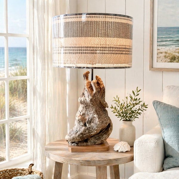 Unique driftwood table lamp