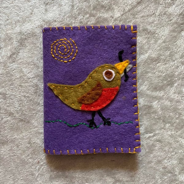 Needle Case -felt hand stitched