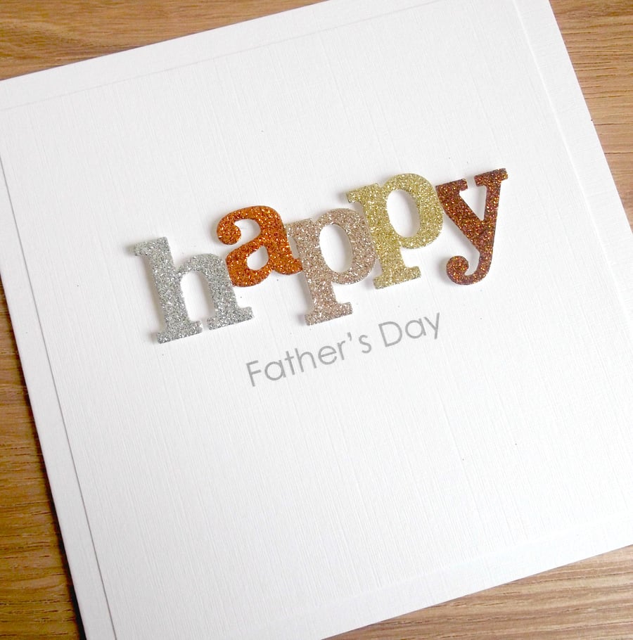 Handmade happy father's day card, for a special dad