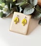 Yellow Laser Cut Tulip Flower Earrings   - Image 5