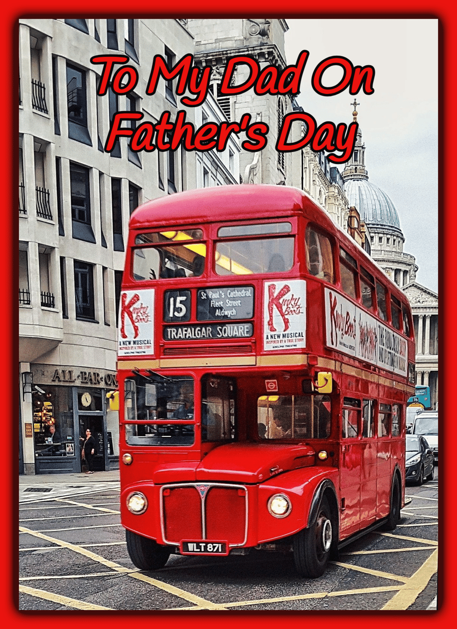 Routemaster Bus A5 Greeting Card 