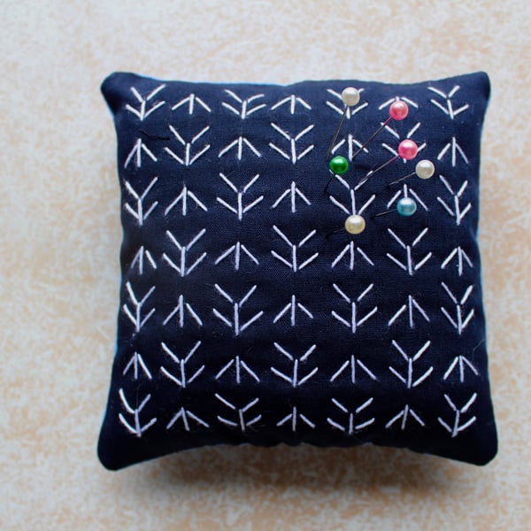 Navy Blue Pincushion