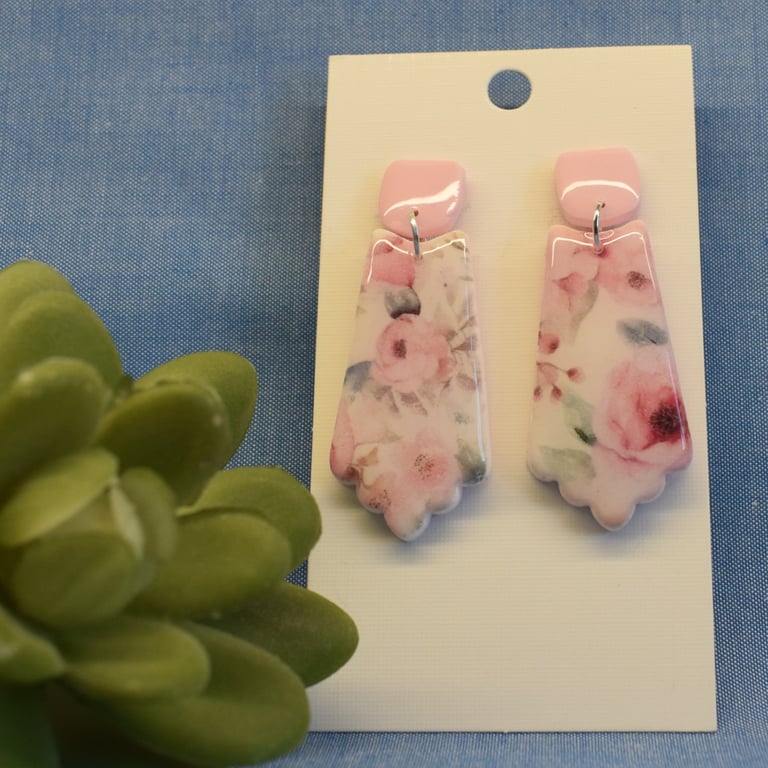 Floral Art Deco Earrings