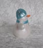 Small Blue Ceramic Christmas Xmas Snow Boy Figurine Ornament Decoration. - Image 4