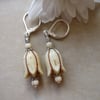 Cream Tulip Earrings