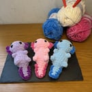 Handmade Chenille Crochet Axolotl Plushie