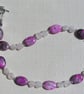 Pink Rhodonite & Rose Quartz Heart Gemstone Statement Necklace "Rose Heart" - Image 5