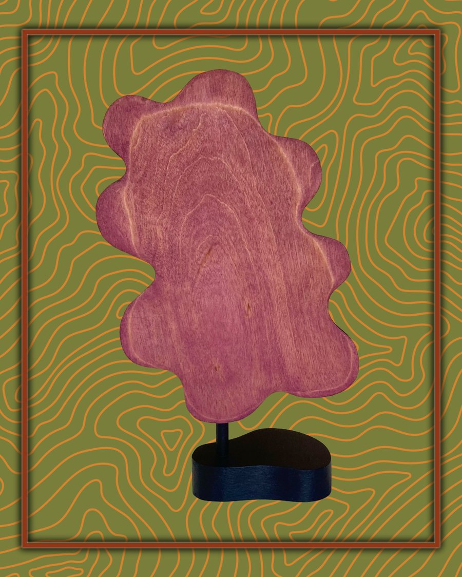 "Amethyst" - abstract wooden sculpture 