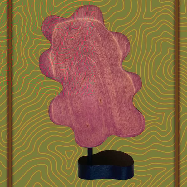 "Amethyst" - abstract wooden sculpture 