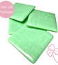 Mint Green Patterned Glass Coaster Set - Image 1