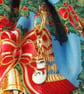 Project bag, drawstring bag, snowman, Christmas - Image 10