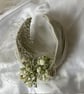 Irene - Ivory 40s Style Bridal Turban Headband With Netting - Image 4