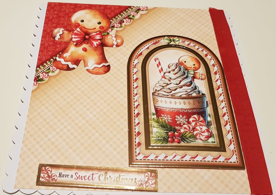 Gingerbread man christmas card 