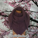 Purple triangular neck scarf