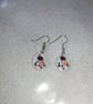 Handmade polymer clay melted snowman earrings - Image 2