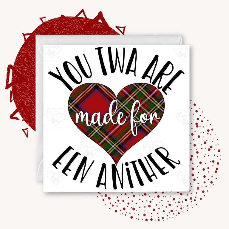 Doric Anniversary Wedding or Engagement Tartan Card