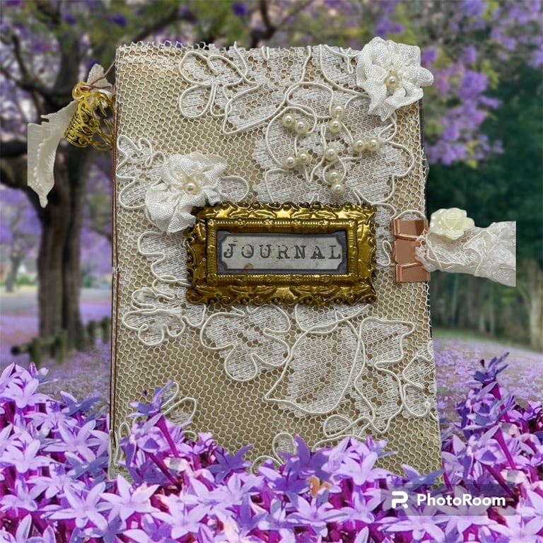 Journal - Lace floral journal by Carolee Crafts PB10 - 0010