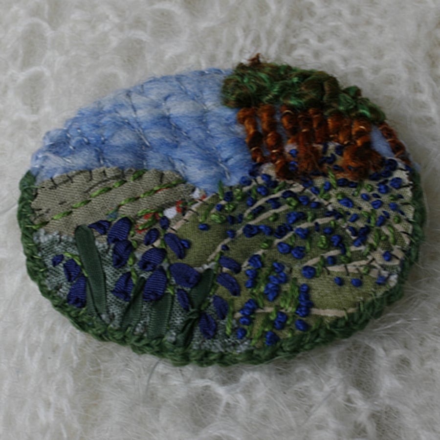 Bluebell woods - brooch