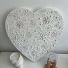 Original Textured Artwork on Heart-Shaped Canvas minimalistic home decor 