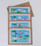 Batik Fabric Fish Blank Greetings Card  - Image 2