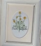 Embroidered Picture -  Golden Yarrow Flowers