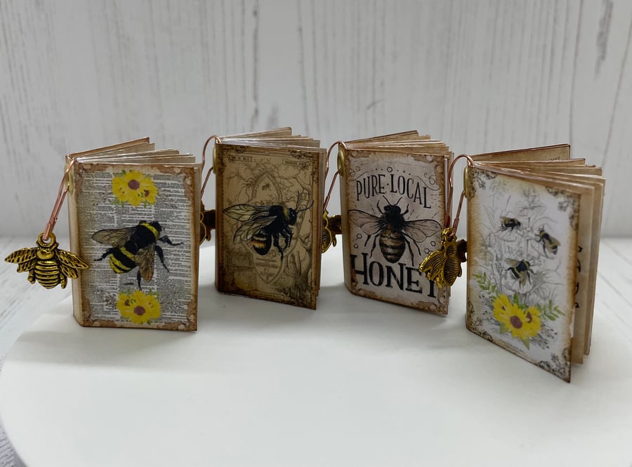 Mini Honey Bee Book Journal Dangle Random selection PB3