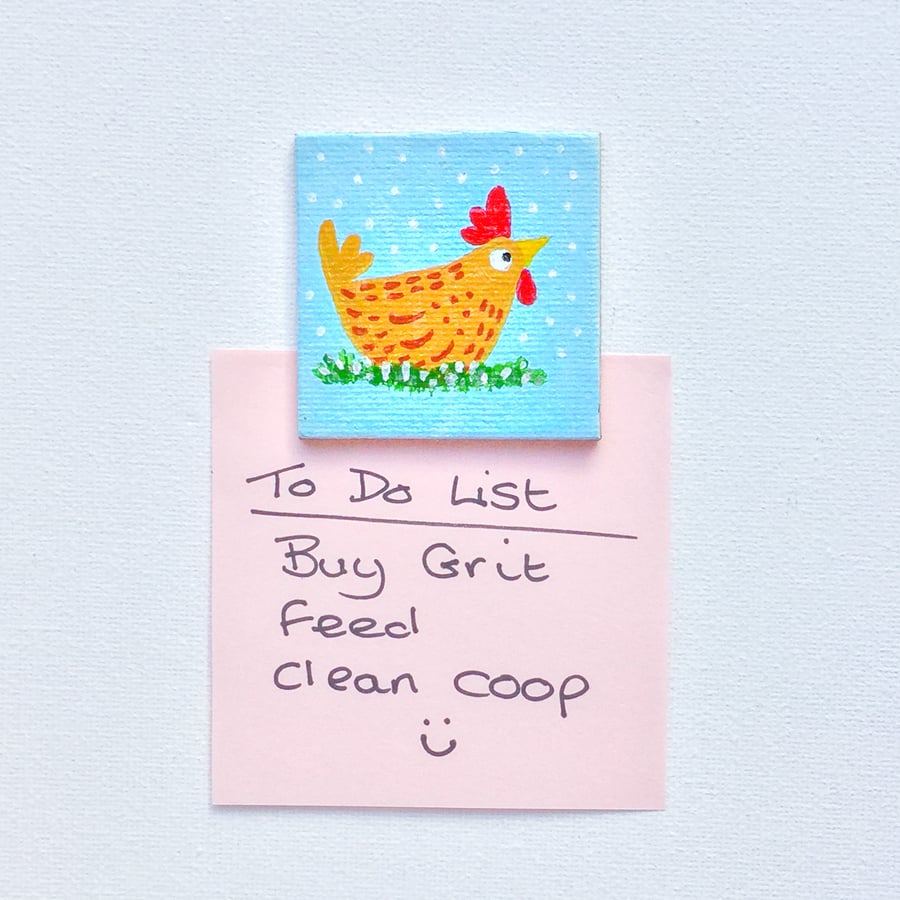 Canvas magnet Little chicken.