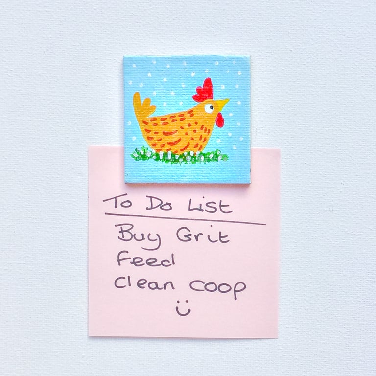 Canvas magnet Little chicken.