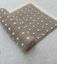 Neutral Crochet Bobble Baby Blanket - Handmade Beige & Cream Nursery Blanket 