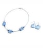 Pale Blue Fused Glass Earrings - Powder Blue Drop Earrings - Cornflower Blue - Image 6