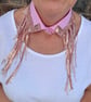 Upcycled Rose Gold and Pink Statement Collar - The Neckcessory Removable Collar - Image 2