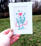Handmade Cross Stitch Champagne Card — Wedding, Anniversary, Engagement - Image 7
