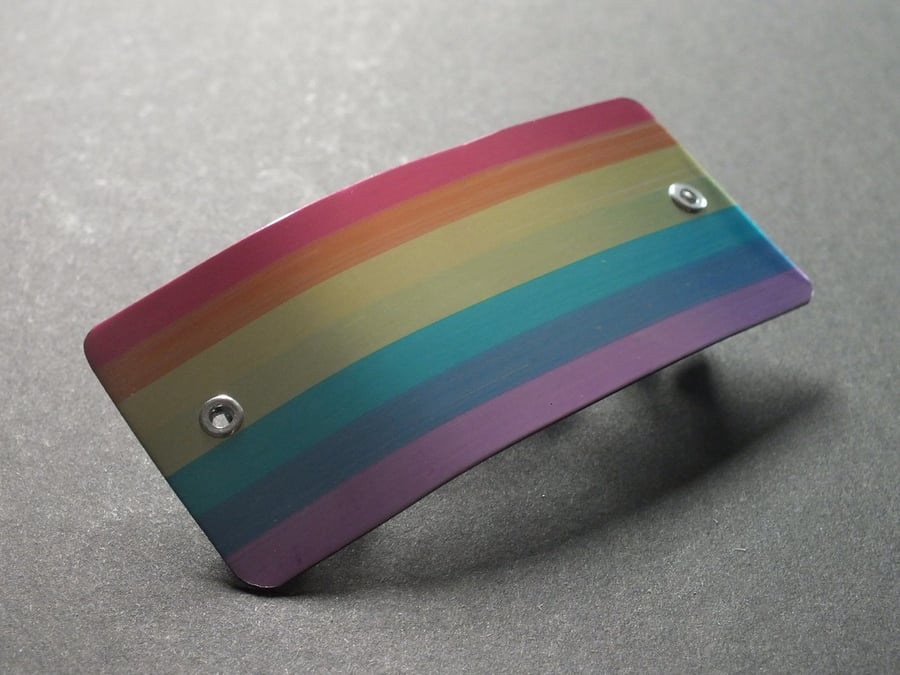 Rainbow hairslide - horizontal stripes