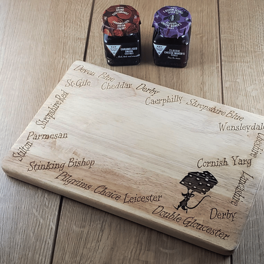 Cheese Dash! - Laser Engraved Wooden Cheese or Chopping Board