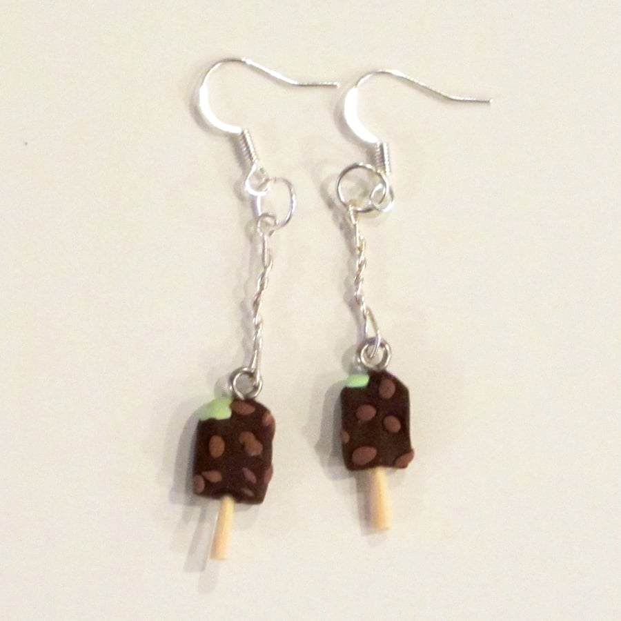 Retro classic Feast ice lolly drop earrings (Mint) Quirky, fun, unique, handmade