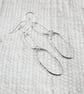 Earrings, Sterling Silver Organic Ovals Long Droppers - Image 3