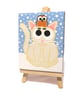 Custom Cat and Robin Original Miniature Art - pet portrait mini painting - Image 4