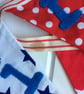 'Seconds' Mini 'Happy Birthday' bunting in red, white and blue - sample piece - Image 4