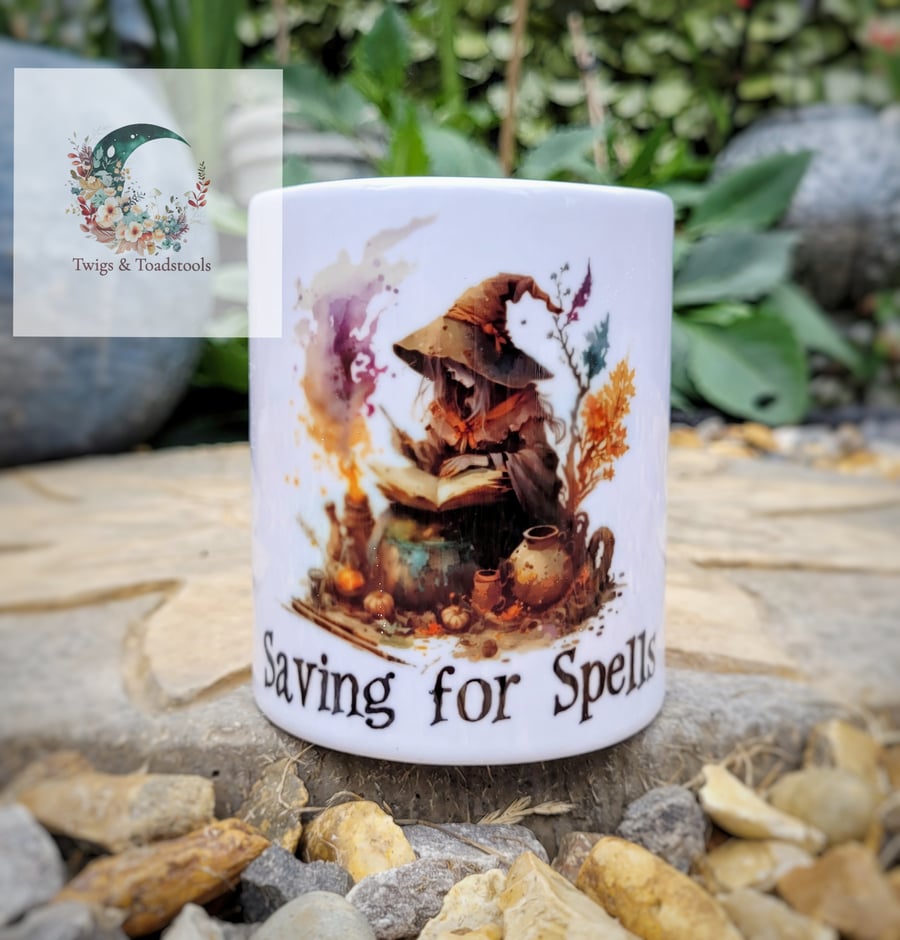 Saving for spells witch money box 