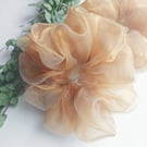 Golden Organza Scrunchie Quality Handmade UK 