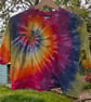 Tie dye cotton cropped boxy tee (M 12-14) - Image 3
