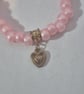 Home crafted hart charm bracelet 