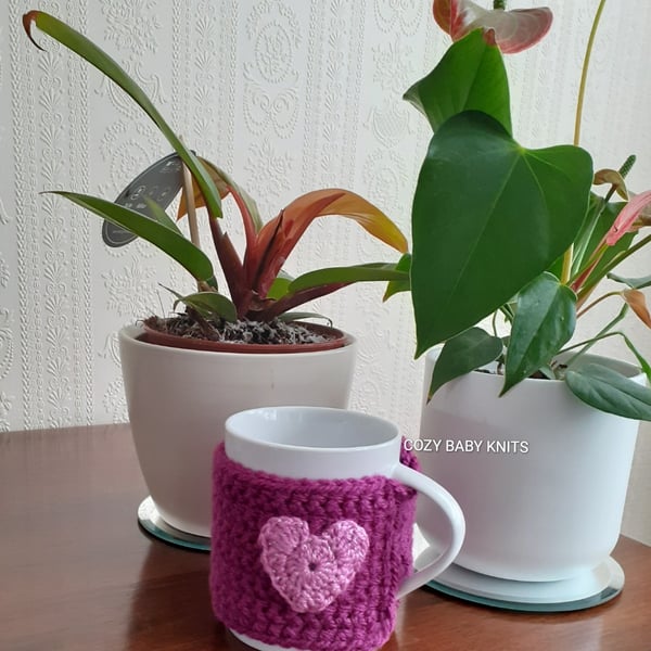 PLUM PINK MUG COZY