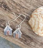 Sterling silver beach hut earrings - Image 2