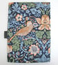 Book Cover A5 Notebook With Pen Holder William Morris Strawberry Thief Bird Blue - Image 3
