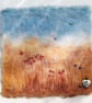Scorched summer, handmade original needle felted wool picture 