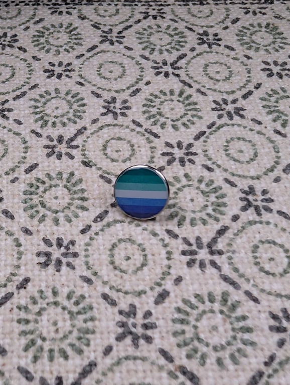 Gay Men's Flag Pin - Pride Themed Pin - Small Resin Topped Pin Badge - LGBTQ