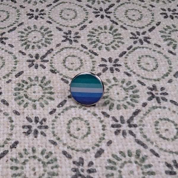 Gay Men's Flag Pin - Pride Themed Pin - Small Resin Topped Pin Badge - LGBTQ