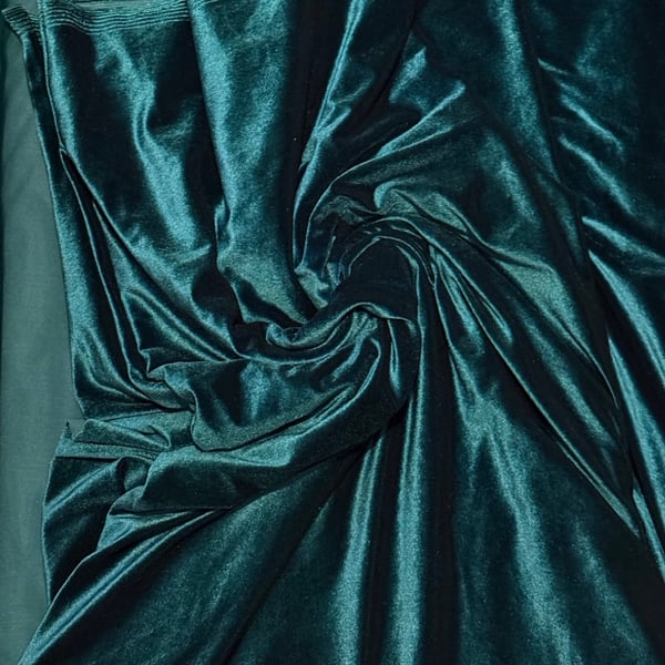 4 meters Velvet fabric bottle green 58"wide strech 